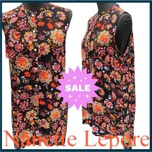 🌞Nanette Lepore Sleeveless Floral High Low Tunic Mini Dress (S/M)